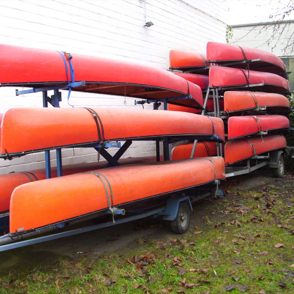 Kanuanhänger für 5 oder 10 Kanus